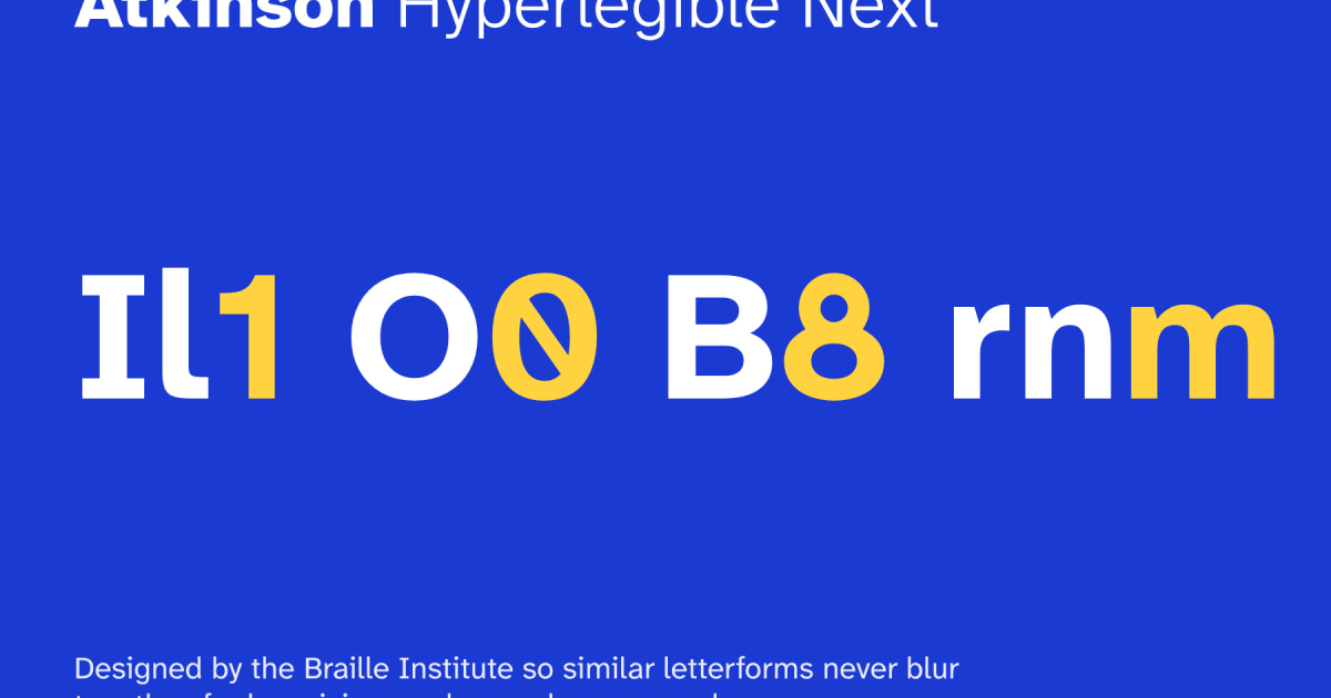 Atkinson Hyperlegible Next | Makeroom
